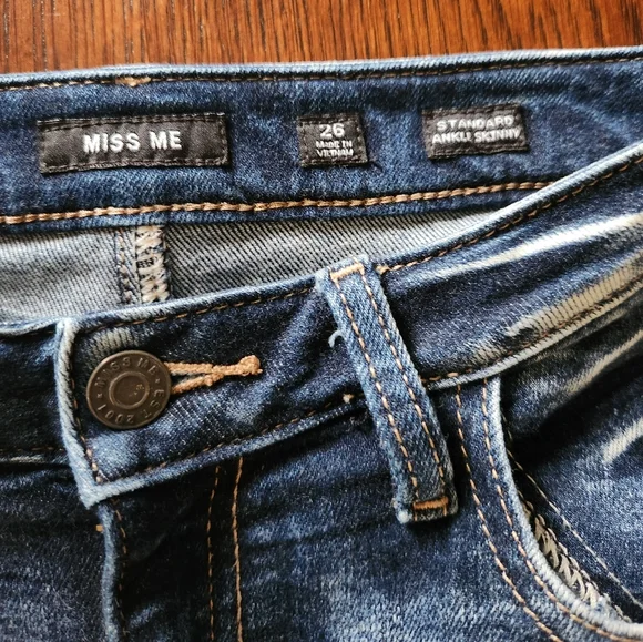 Miss Me Standard Ankle Skinny Size 26 Inseam 27 - Picture 4 of 8